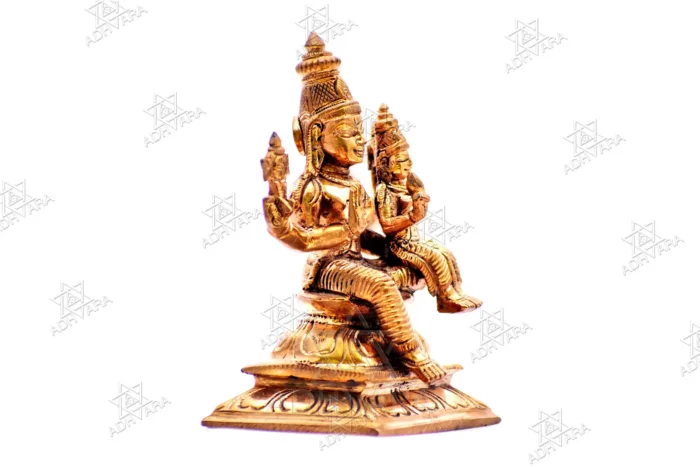 ŚRĪ LAKṢMĪ NĀRĀYAṆA Panchaloha Icon - Image 3
