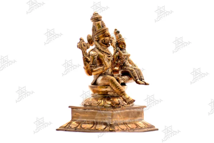 ŚRĪ LAKṢMĪ NARASIMHA Panchaloha Icon - Image 4