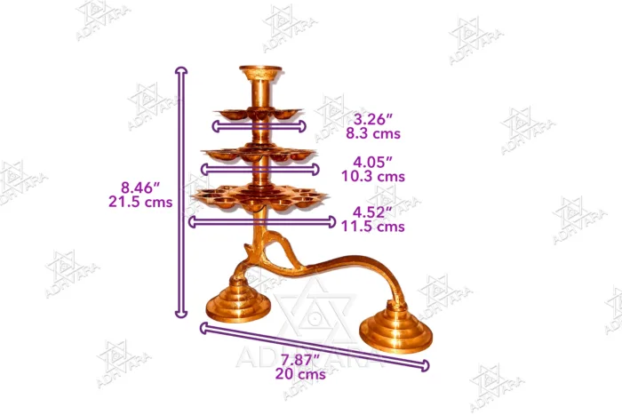 Brass RATHA OR NAKSHATRA ARARTI 3 STEP - Image 5