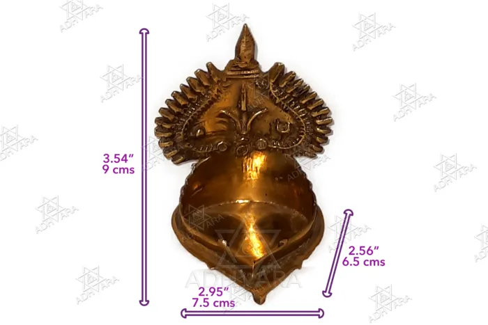 Bronze VISHNU DEEPA 3.25” - Image 6