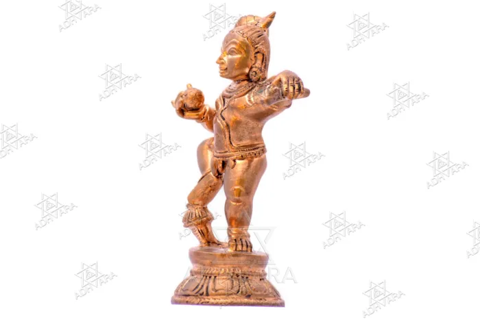 ŚRĪ NAṬAVARA KṚṢṆA 5” Panchaloha Icon - Image 5