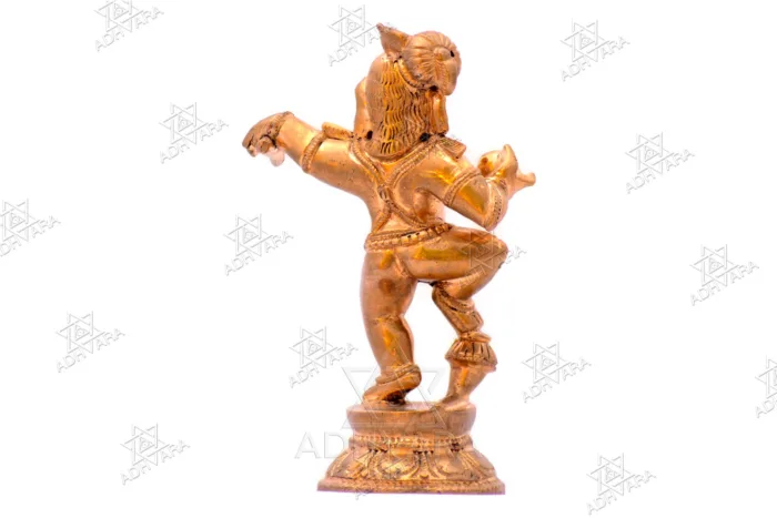 ŚRĪ NAṬAVARA KṚṢṆA 5” Panchaloha Icon - Image 4