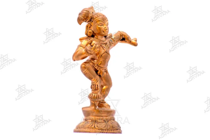 ŚRĪ NAṬAVARA KṚṢṆA 5” Panchaloha Icon - Image 3