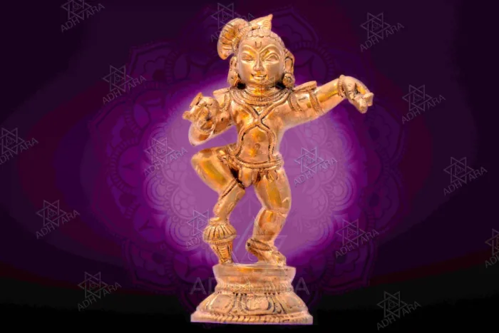ŚRĪ NAṬAVARA KṚṢṆA 5” Panchaloha Icon