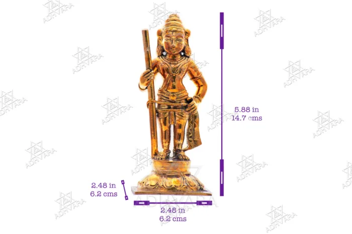 UḌUPĪ ŚRĪ KṚṢṆA Panchaloha Icon - Image 3